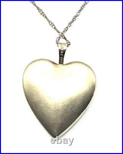 Antique Victorian Hand Etched 14k GF Floral Heart Pendant Locket Necklace