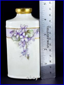Antique Victorian Hand Painted Baby Shaker Powder Perfume Talc Vanity Floral