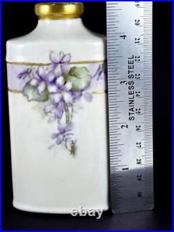 Antique Victorian Hand Painted Baby Shaker Powder Perfume Talc Vanity Floral