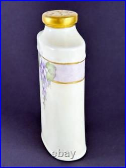 Antique Victorian Hand Painted Baby Shaker Powder Perfume Talc Vanity Floral