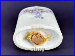 Antique Victorian Hand Painted Baby Shaker Powder Perfume Talc Vanity Floral