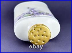 Antique Victorian Hand Painted Baby Shaker Powder Perfume Talc Vanity Floral