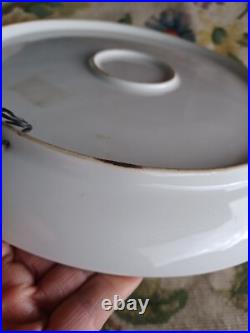 Antique Victorian Hand Painted Child Portrait Heavy Gold Wall Charger Plaque