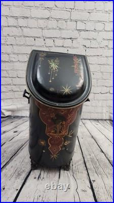 Antique Victorian Hand Painted Coal Scuttle The Jewett Vase