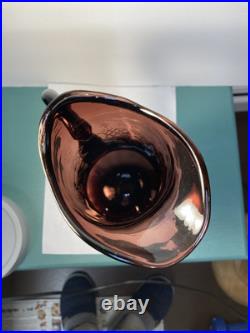 Antique Victorian Hand Painted Enamel Amethyst Glass Water Pitcher Or Tankard