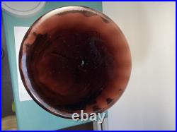 Antique Victorian Hand Painted Enamel Amethyst Glass Water Pitcher Or Tankard