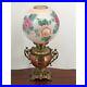 Antique Victorian Hand Painted Floral Roses Art Nouveau Gone With The Wind Lamp