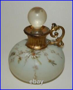 Antique Victorian Hand-Painted Gilt Perfume Scent Bottle