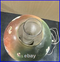 Antique Victorian Hand Painted Gone With The Wind Lamp