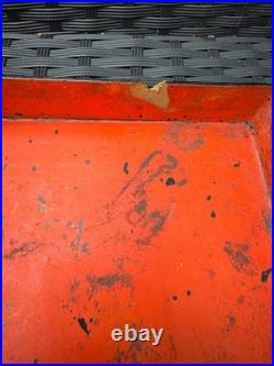 Antique Victorian Hand Painted Lacquered Paper Mache Square Box with Monkey