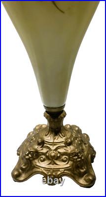 Antique Victorian Hand Painted Mantle Ewers Vase Roses