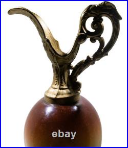 Antique Victorian Hand Painted Mantle Ewers Vase Roses