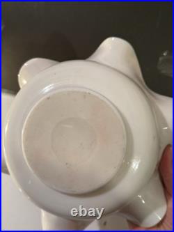 Antique Victorian Hand Painted Peach Opalescent Ruffled Ruffled Bride Bowl