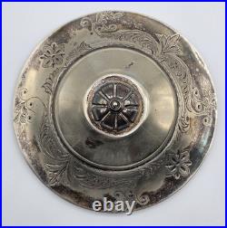 Antique Victorian Hand Painted Porcelain Biscuit Jar Robert & Belks Metal Mount