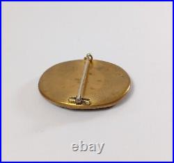 Antique Victorian Hand Painted Portrait Brooch