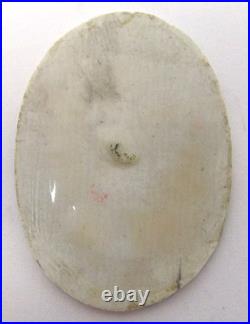 Antique Victorian Hand Painted Portrait Miniature Of Walt Whitman