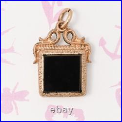 Antique Victorian Hand Painted Trolley Car Gold Filled Watch Fob Charm Pendant