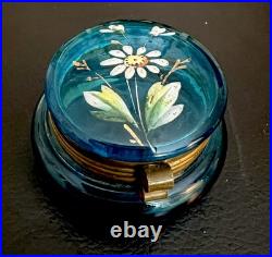 Antique Victorian Hand painted Lidded Hinges Pot