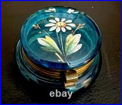 Antique Victorian Hand painted Lidded Hinges Pot