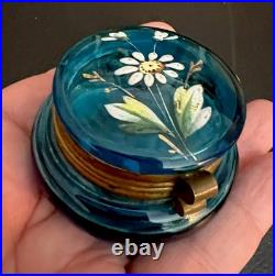 Antique Victorian Hand painted Lidded Hinges Pot