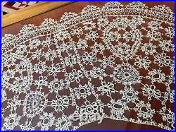 Antique Victorian Handmade Hand Made Large Collar Cape Tatting Tatted Lace