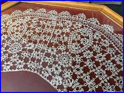 Antique Victorian Handmade Hand Made Large Collar Cape Tatting Tatted Lace