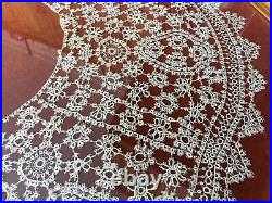 Antique Victorian Handmade Hand Made Large Collar Cape Tatting Tatted Lace