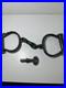 Antique Victorian Hiatt Hand Cuffs Warranted Wrought Key No89 British 1880's
