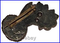 Antique Victorian Jet Hand And Rose Figure Portrait Mourning Brooch Pin
