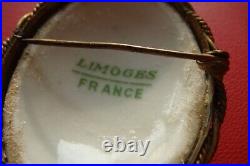 Antique Victorian LIMOGES FRANCE Porcelain Hand Painted NAPOLEON 2nd Brooch
