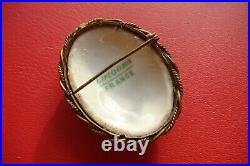 Antique Victorian LIMOGES FRANCE Porcelain Hand Painted NAPOLEON 2nd Brooch