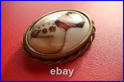 Antique Victorian LIMOGES FRANCE Porcelain Hand Painted NAPOLEON 2nd Brooch