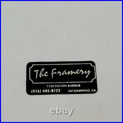 Antique Victorian Lace Hand Fan Shadow Box Framed HandPainted Embroidered VTG