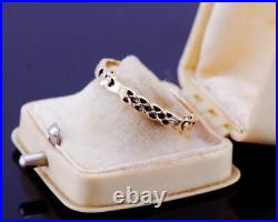Antique Victorian Ladies Ring Hands and Heart FEDE GIMMEL 15k Gold Boxed