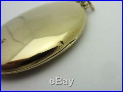 Antique Victorian Large Oval Left Handed Locket 14k Yellow Gold Rococo Details