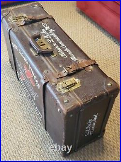 Antique Victorian Masonic Knights Templar Uniform Trunk with Hand Painted Graphics