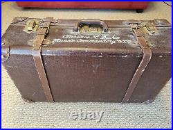 Antique Victorian Masonic Knights Templar Uniform Trunk with Hand Painted Graphics
