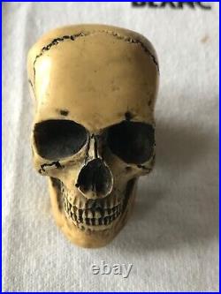 Antique Victorian Memento Mori Skull, hand carved-Super rare