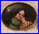 Antique Victorian Miniature Portrait Brooch Hand Painted Porcelain Biedermeier