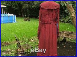 Antique Victorian Museum Hand Made With Embroidery Velvet Silk As Is Long Dress