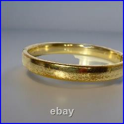 Antique Victorian P. J. Co 12K Gold-Filled Etched Domed Bangle Bracelet 7