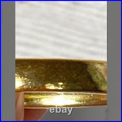 Antique Victorian P. J. Co 12K Gold-Filled Etched Domed Bangle Bracelet 7