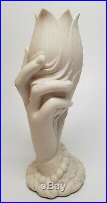 Antique Victorian Parian Ware Pottery Right Hand Spill Vase 8 TULIP