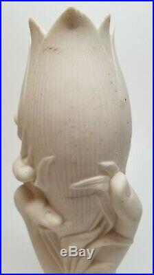 Antique Victorian Parian Ware Pottery Right Hand Spill Vase 8 TULIP