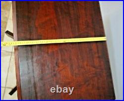 Antique Victorian Parlor Table hand carved bottom bookshelf Solid Mahogany