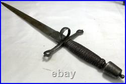 Antique Victorian Period Left-Hand Parrying Dagger Knife Rapier