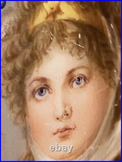 Antique Victorian REDDALL & CO Sterling Hand Painted Portrait Cameo BELT BUCKLE