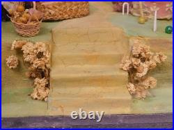 Antique Victorian Roombox Diorama Dolls Playing Croquet Hand Made Painted