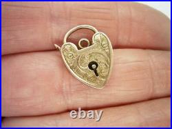 Antique Victorian Rose Gold Hand Engraved Padlock Clasp