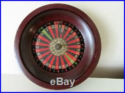 Antique Victorian Roulette Casino Game Wood Hand Made Stamped Marked